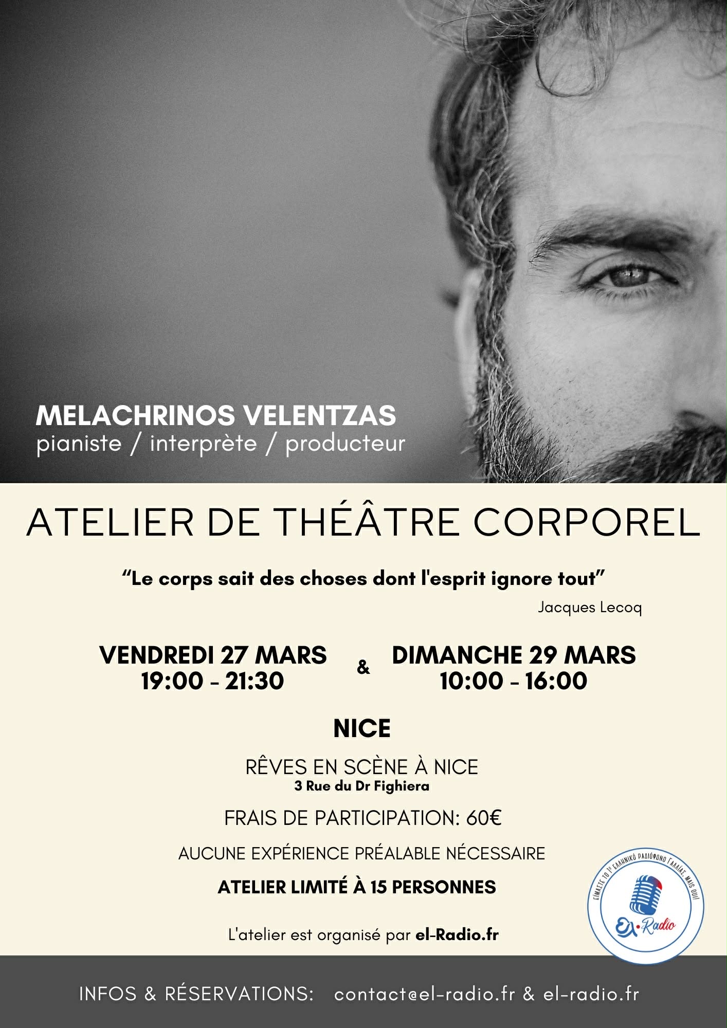 Atelier de Th&eacute;&acirc;tre du Corps de deux jours